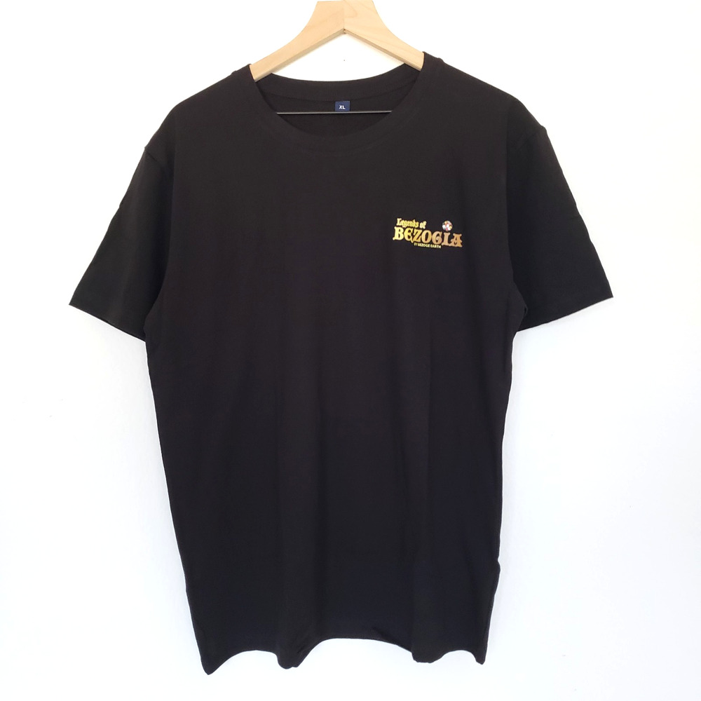 Legends of Bezogia SIZE XL Mens Unisex Short Sleeve Black Shirt Bezoge Earth